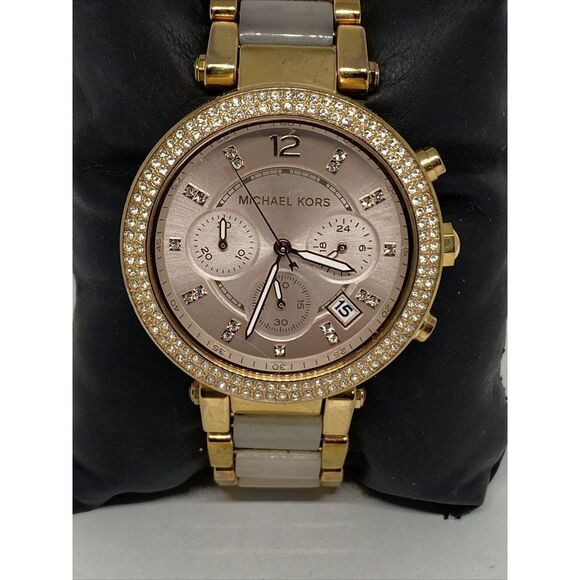 Michael Kors Parker MK5896 Womens Stainless Steel Analog Dial Quartz Watch MP884 - Picture 2 of 12